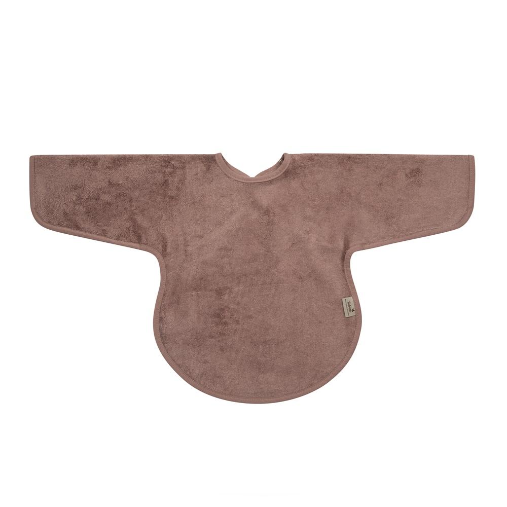 Babete de bambu com mangas mellow mauve Bib Timboo