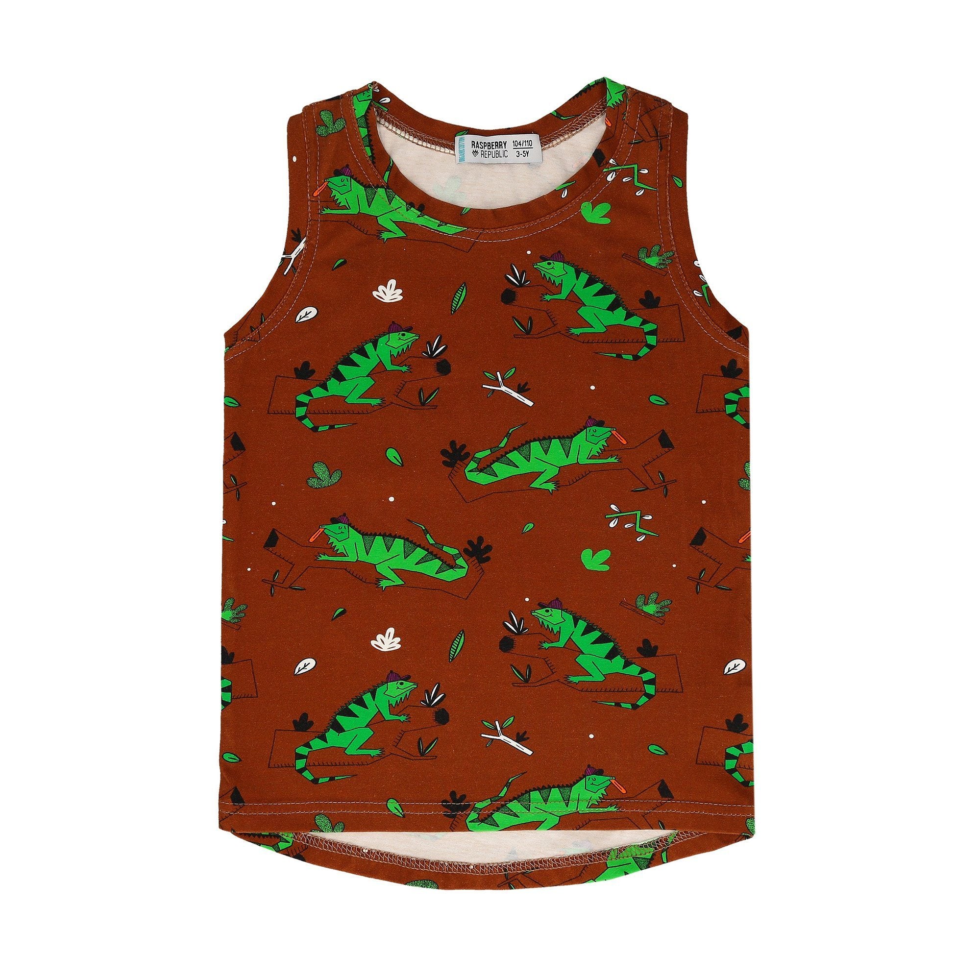 Tank top Ignacio the iguana Raspberry Republic Tops Raspberry Republic