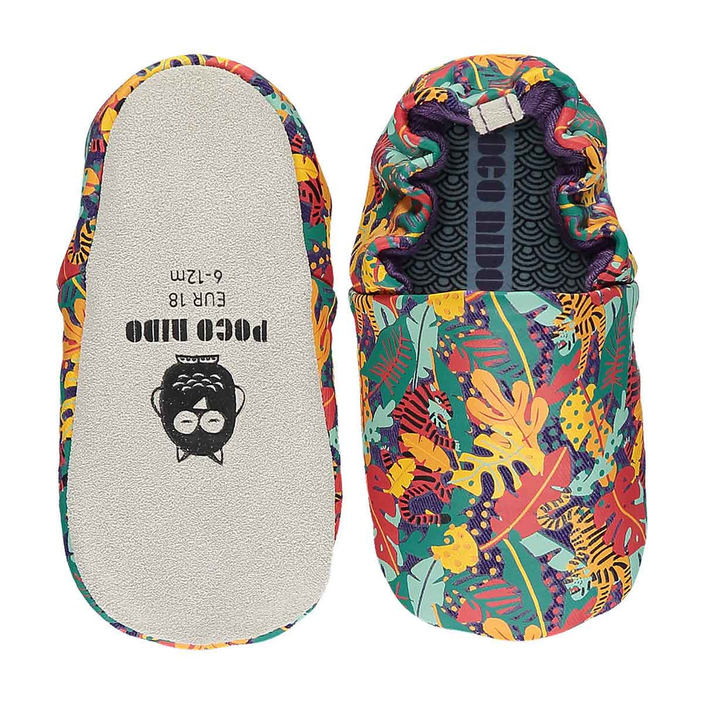 Tiger jungle green shoes Poco Nido Baby shoes Poco Nido