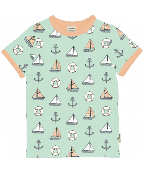 T-shirt salty boat Tops Meyadey