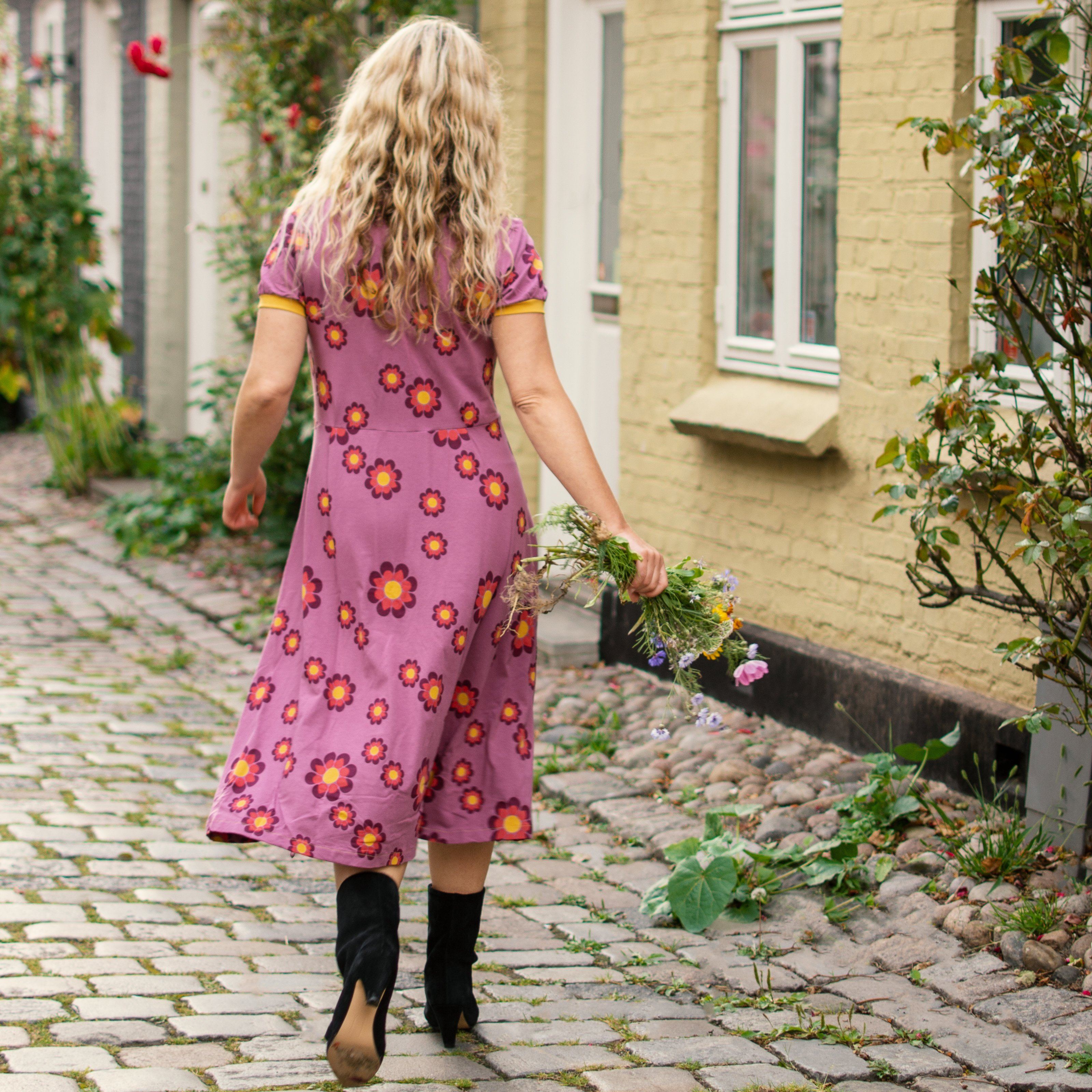 A vintage day bordeaux flower power love AiA WOMAN AlbaBaby dress Alba of Denmark