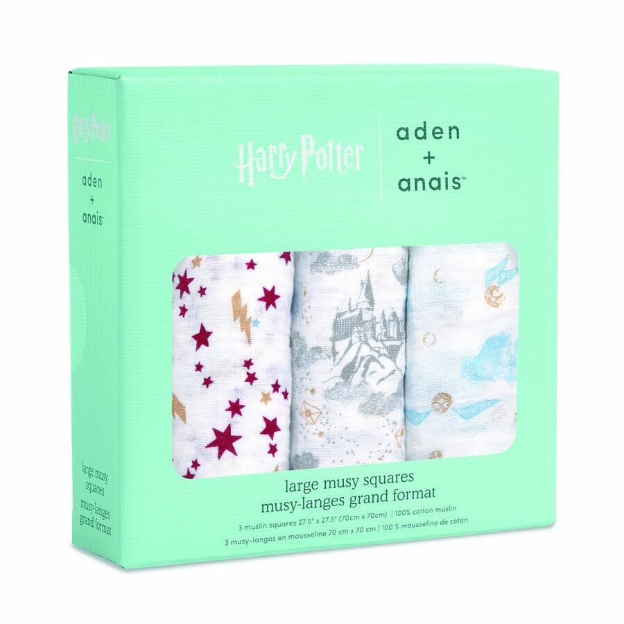 3 musselinas algodão Harry Potter 70 cm Muslin Aden + Anais
