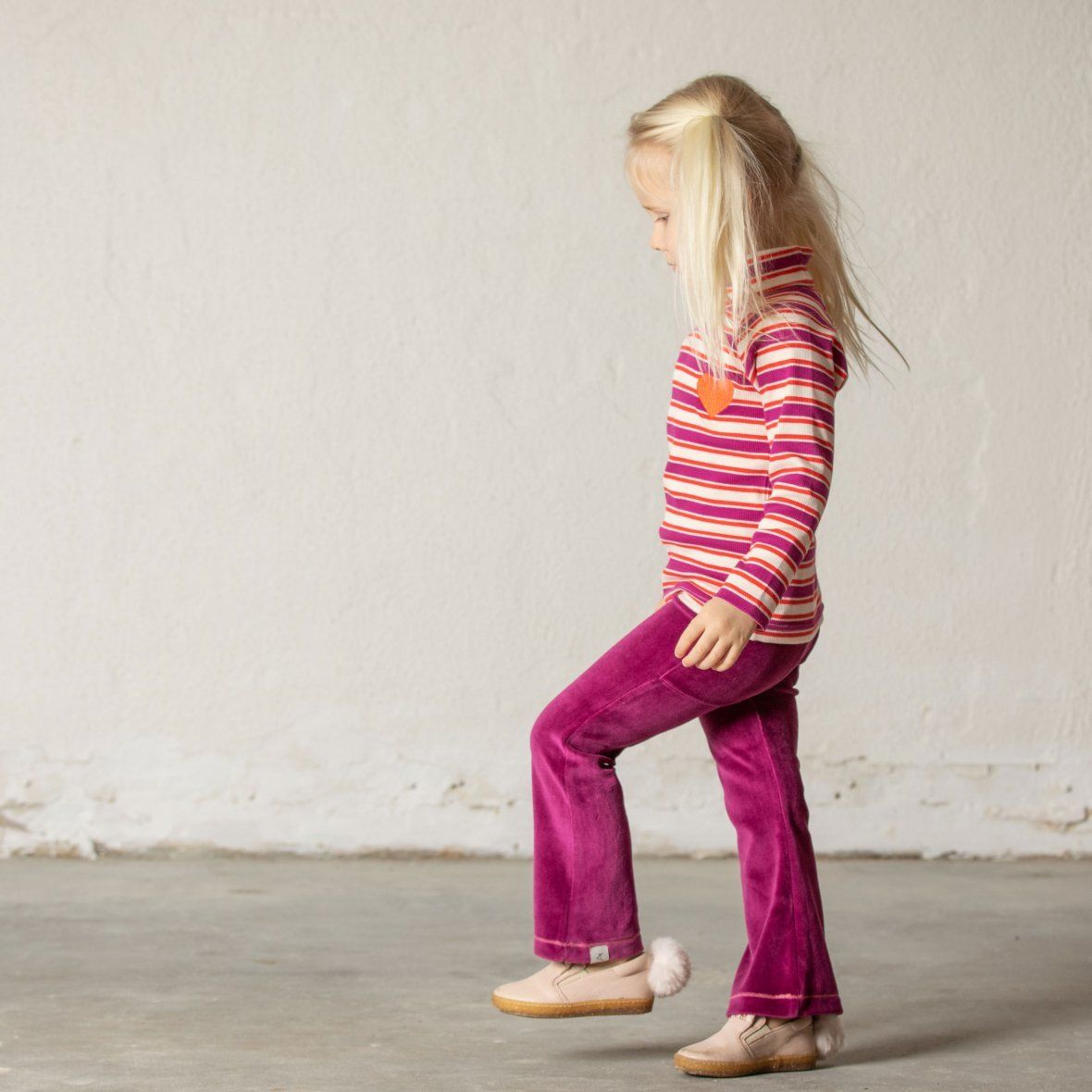 Katrine trumpet pants boysenberry AlbaBaby Pants Alba of Denmark