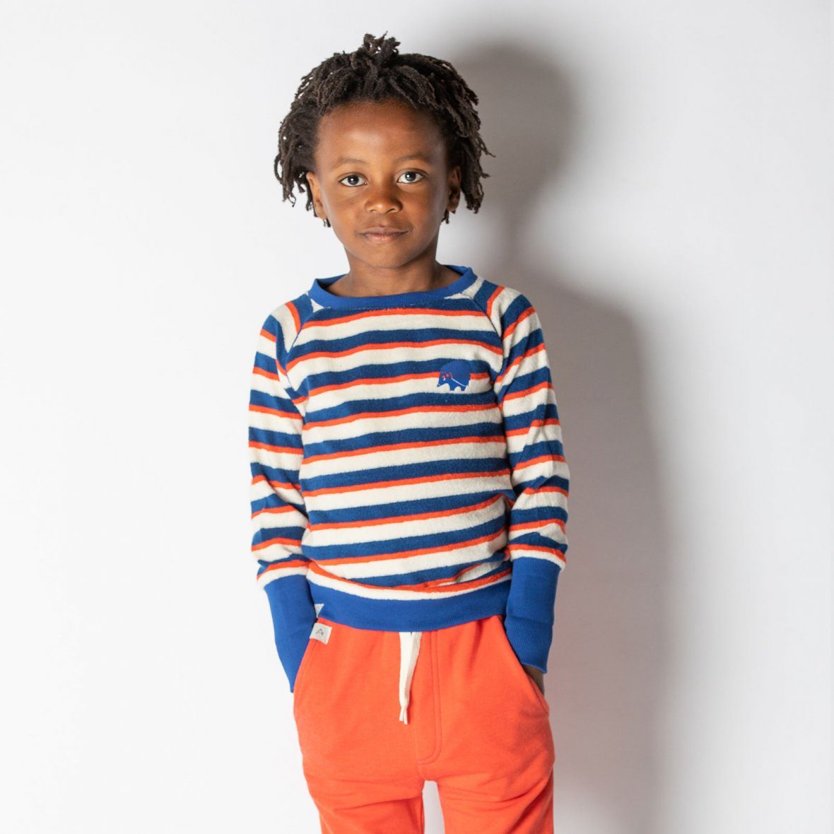 Henrik blouse solidate blue striped AlbaBaby Tops Alba of Denmark