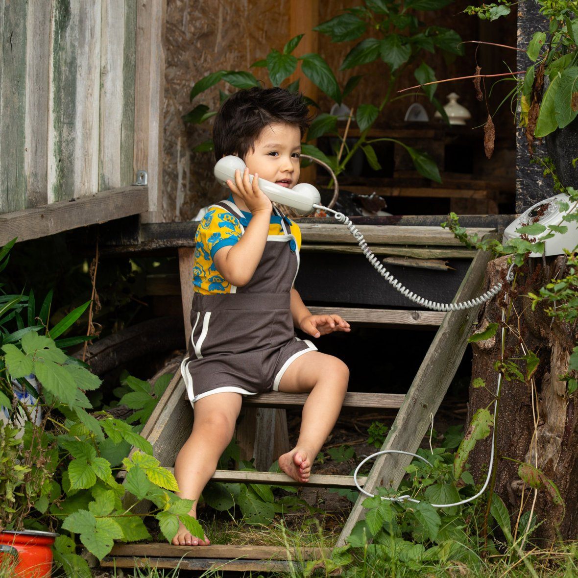 Short sport crawlers chocolate brown AlbaBaby Playsuit Alba of Denmark