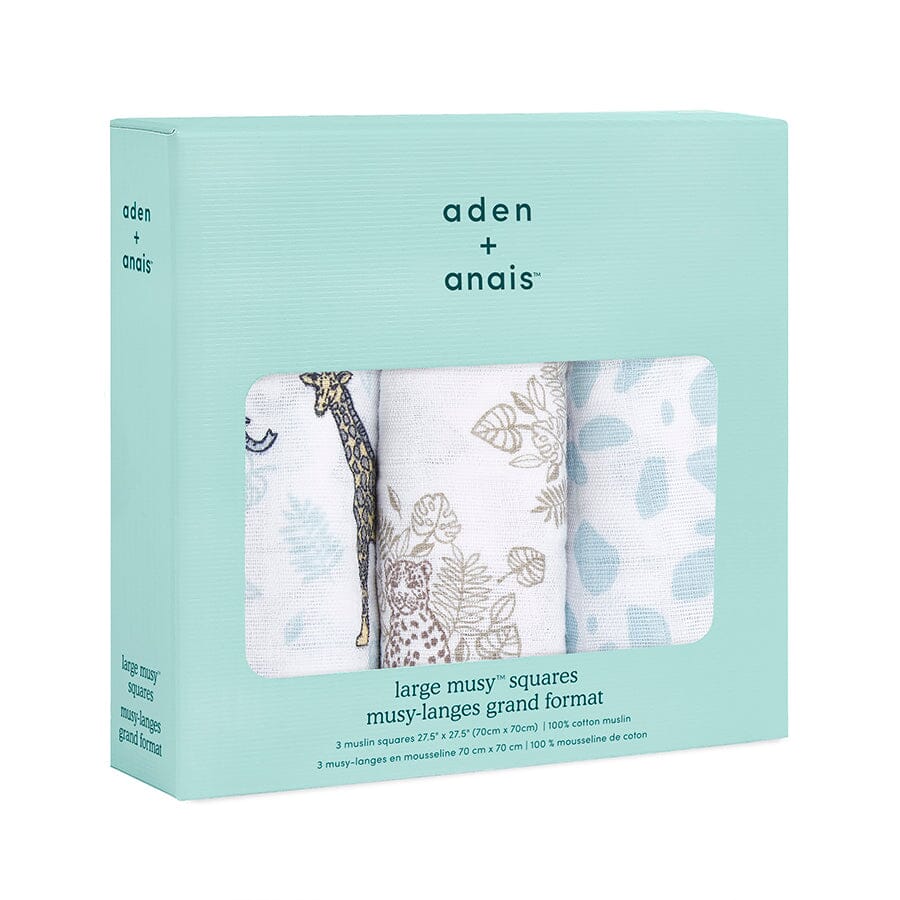 3 musselinas algodão jungle 70 cm Muslin Aden + Anais