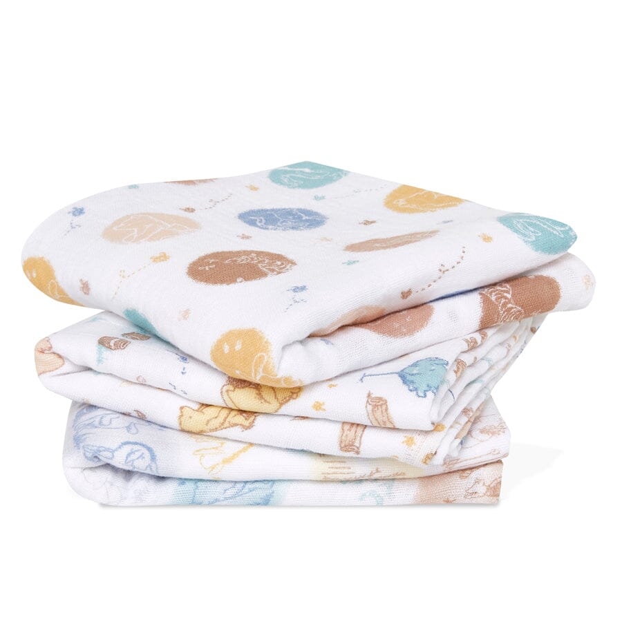 3 musselinas algodão winnie in the woods 70 cm Muslin Aden + Anais