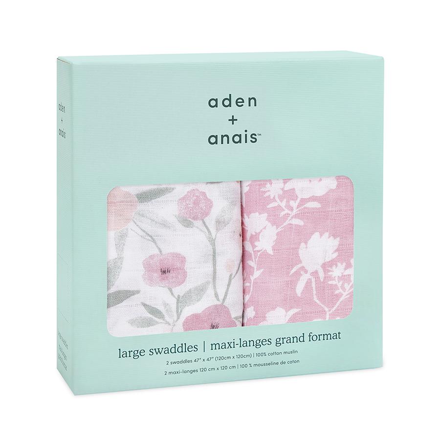 ma fleur swaddle muslins - 2 pack Muslin Aden + Anais