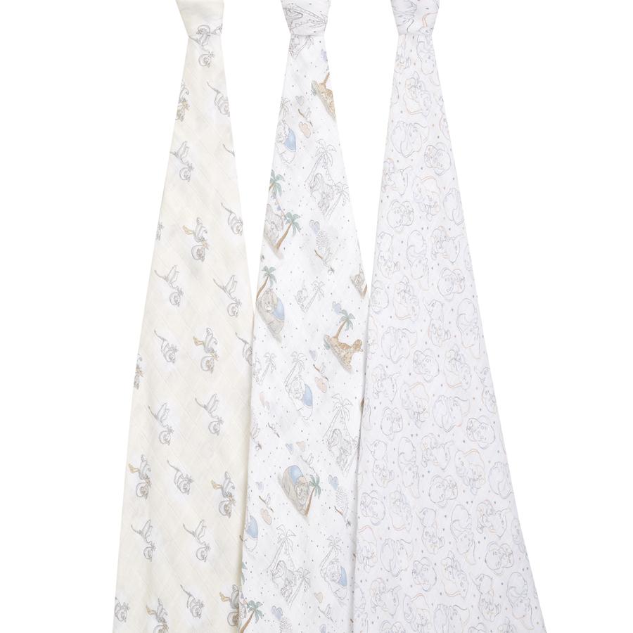My darling dumbo muslins swaddle 3-pack Muslin Aden + Anais