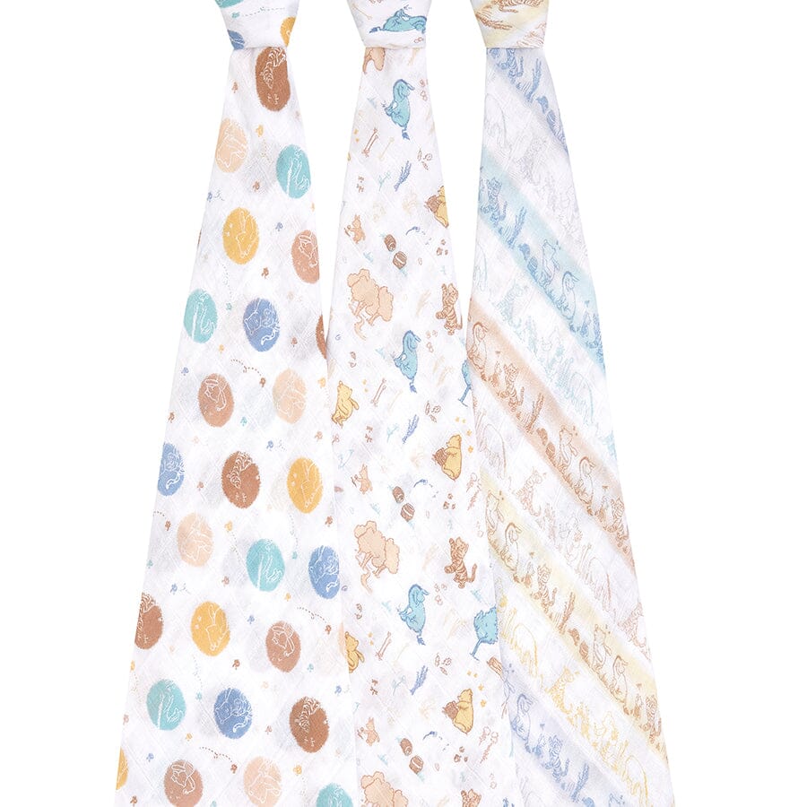 3 musselinas algodão winnie in the woods 120 cm Muslin Aden + Anais