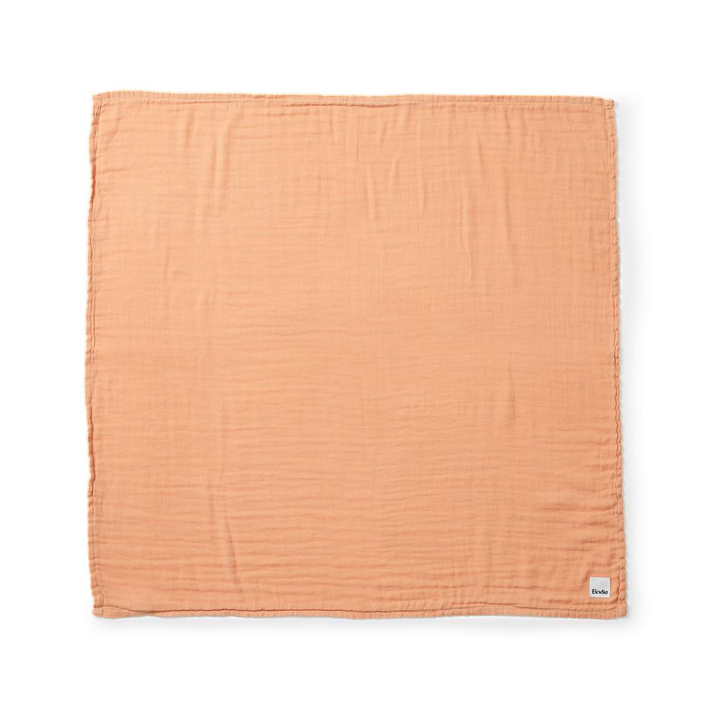 Bamboo muslin blanket - amber apricot Muslin Elodie details