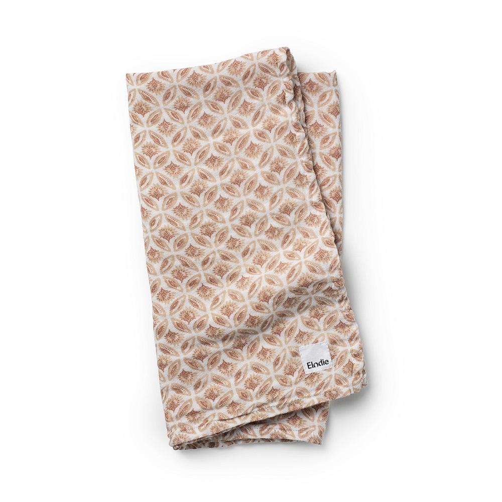 Bamboo muslin blanket - sweet date Muslin Elodie details