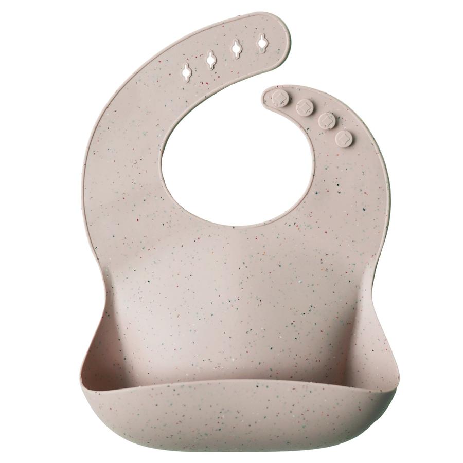 Silicone baby bib shifting sand terrazzo mushie bib mushie