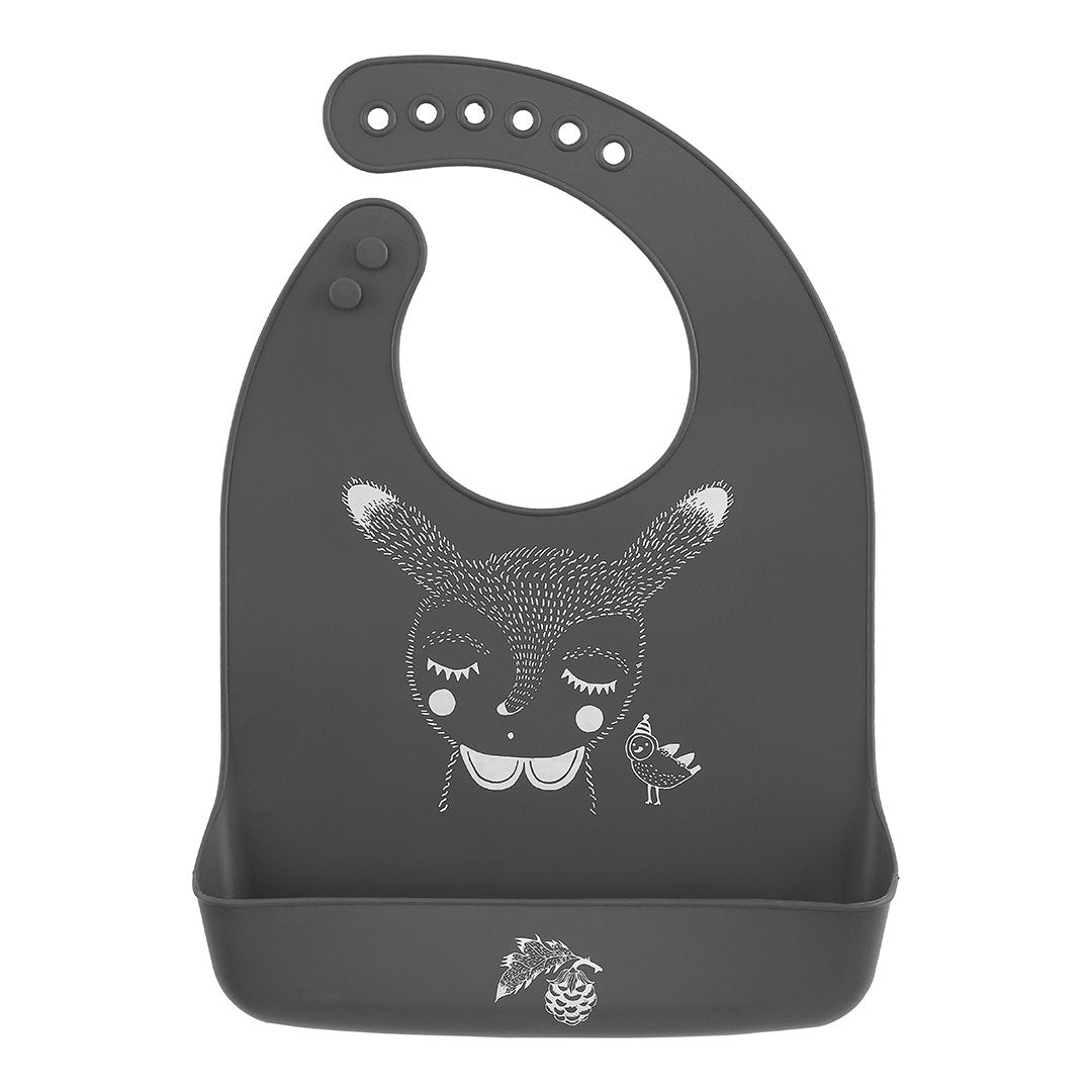 Silicone baby bib bunny & bird Lille Vilde bib LIlle Vilde
