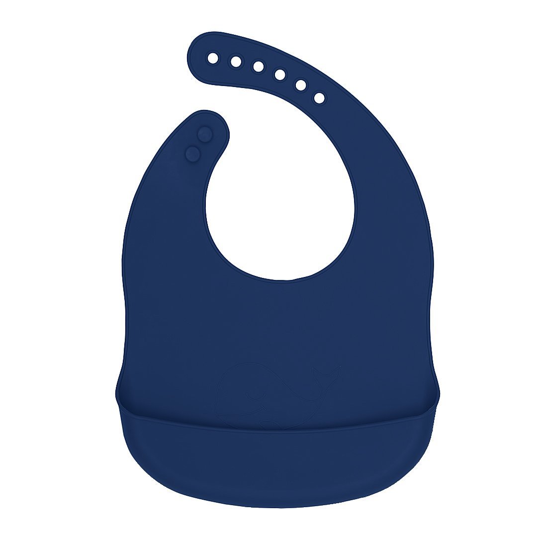 2-pack silicone baby bib sky blue midnight Lille Vilde bib LIlle Vilde