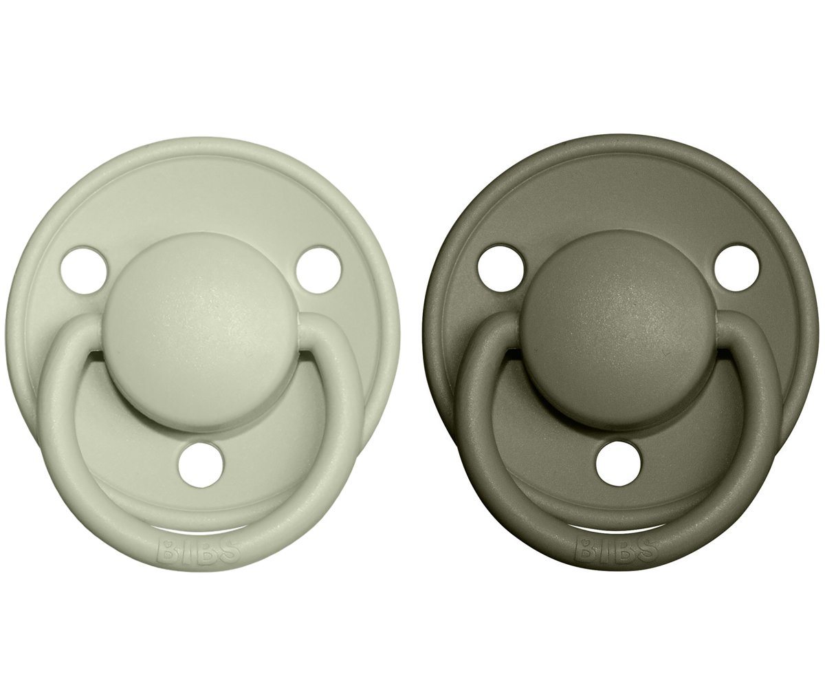 2-pack Bibs De Lux 0-6 M sage hunter green Pacifier Bibs