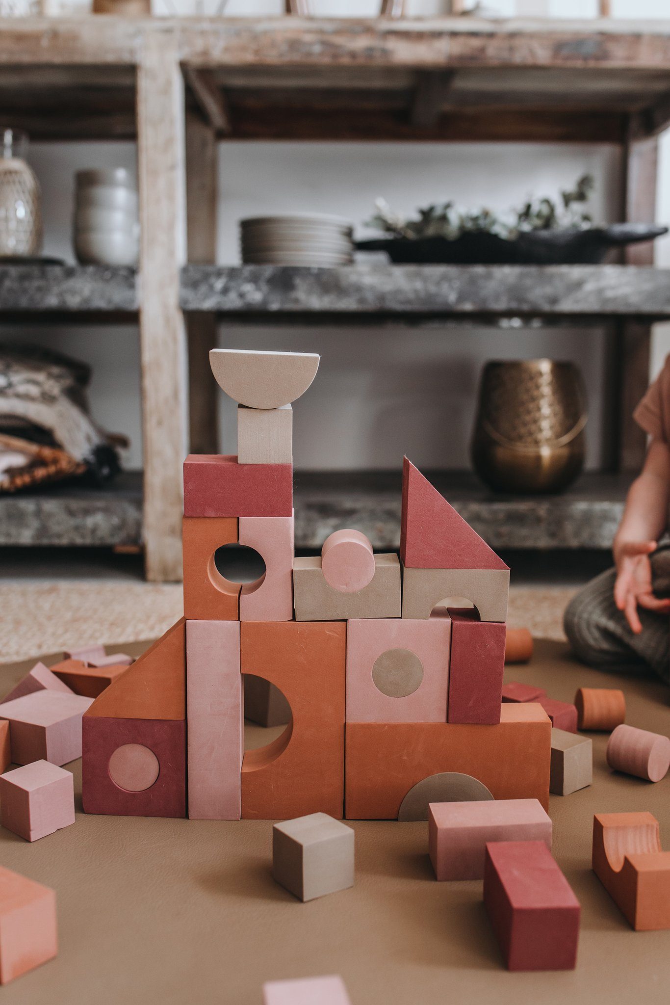 Building blocks foam XL pack pink Lille Vilde Toys LIlle Vilde