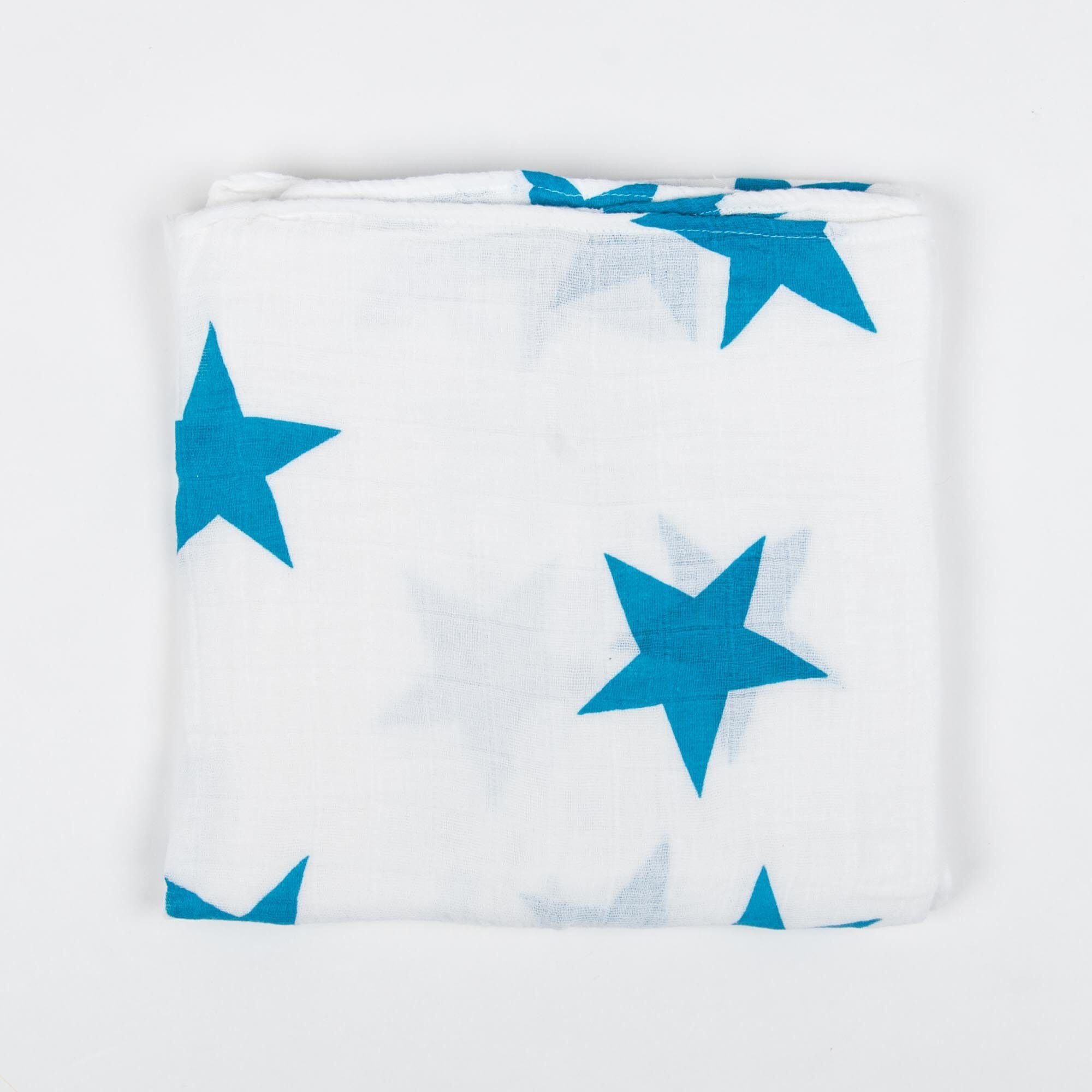 Musselina algodão brilliant blue 120 cm Muslin Aden + Anais