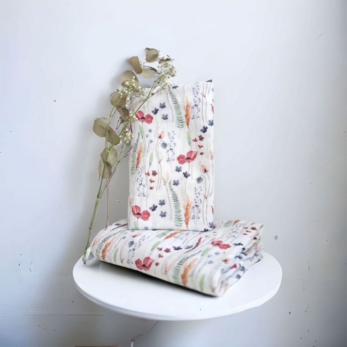 2 musselinas 30 x 50 cm poppy sand Muslins Siepdesign