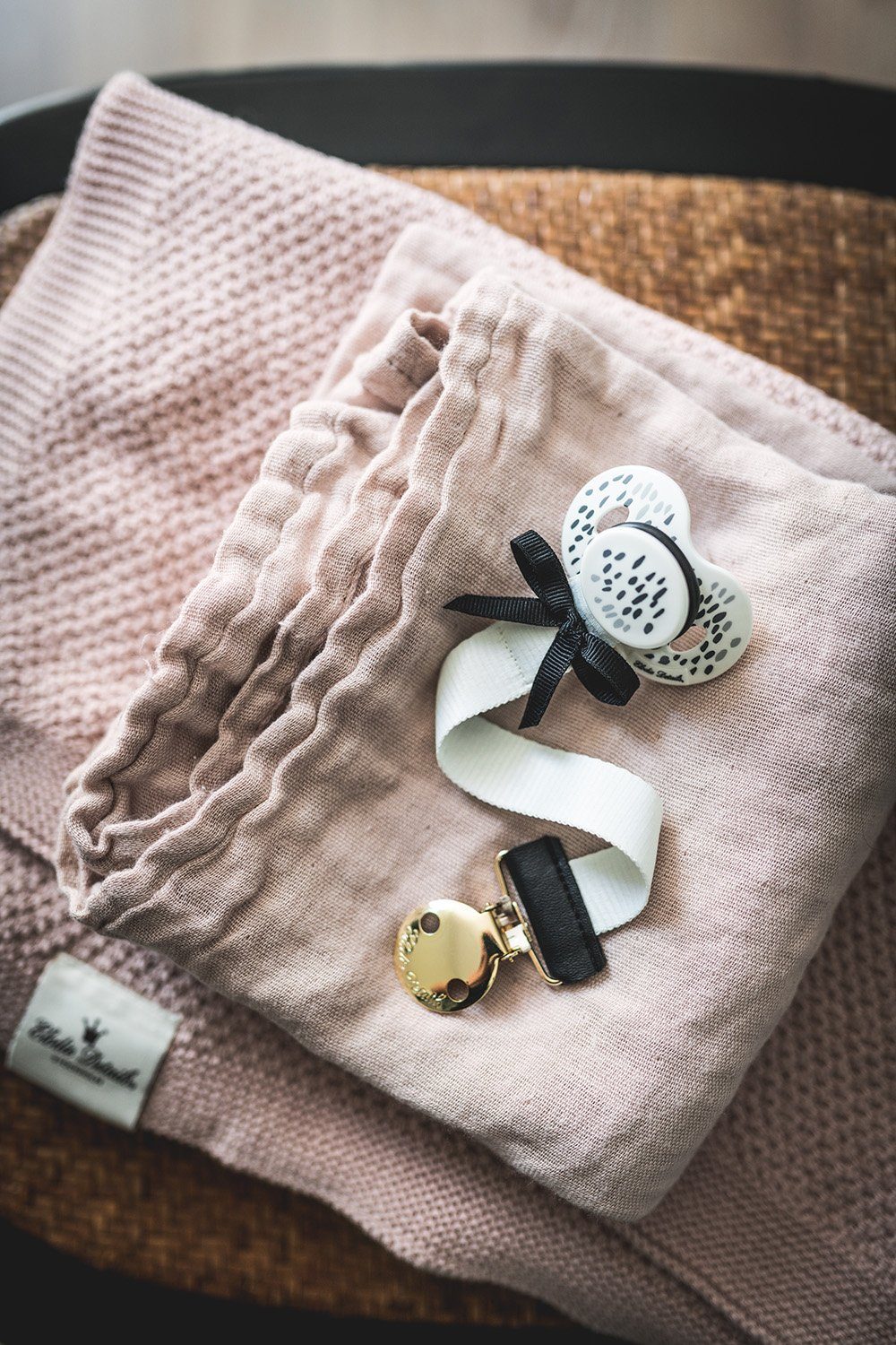 Pacifier clip precious preppy Clip Elodie details