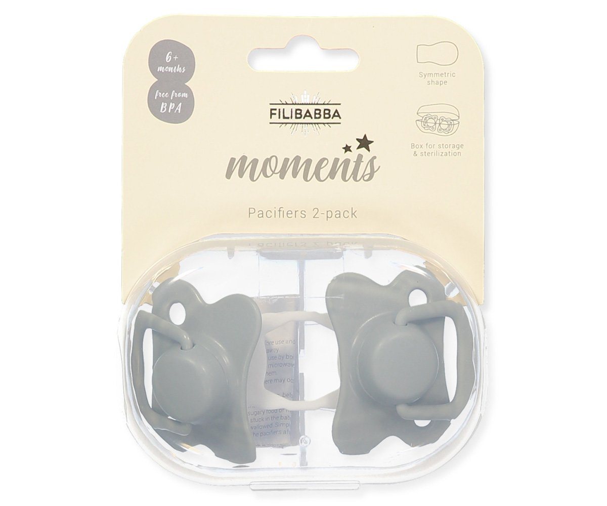 Pacifiers 2-pack dark mint +6M Filibabba accessories Filibabba