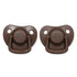 Pacifiers 2-pack chocolate 0-6M Filibabba accessories Filibabba