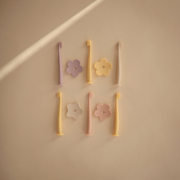 Flower training toothbrush blush mushie toothbrush mushie