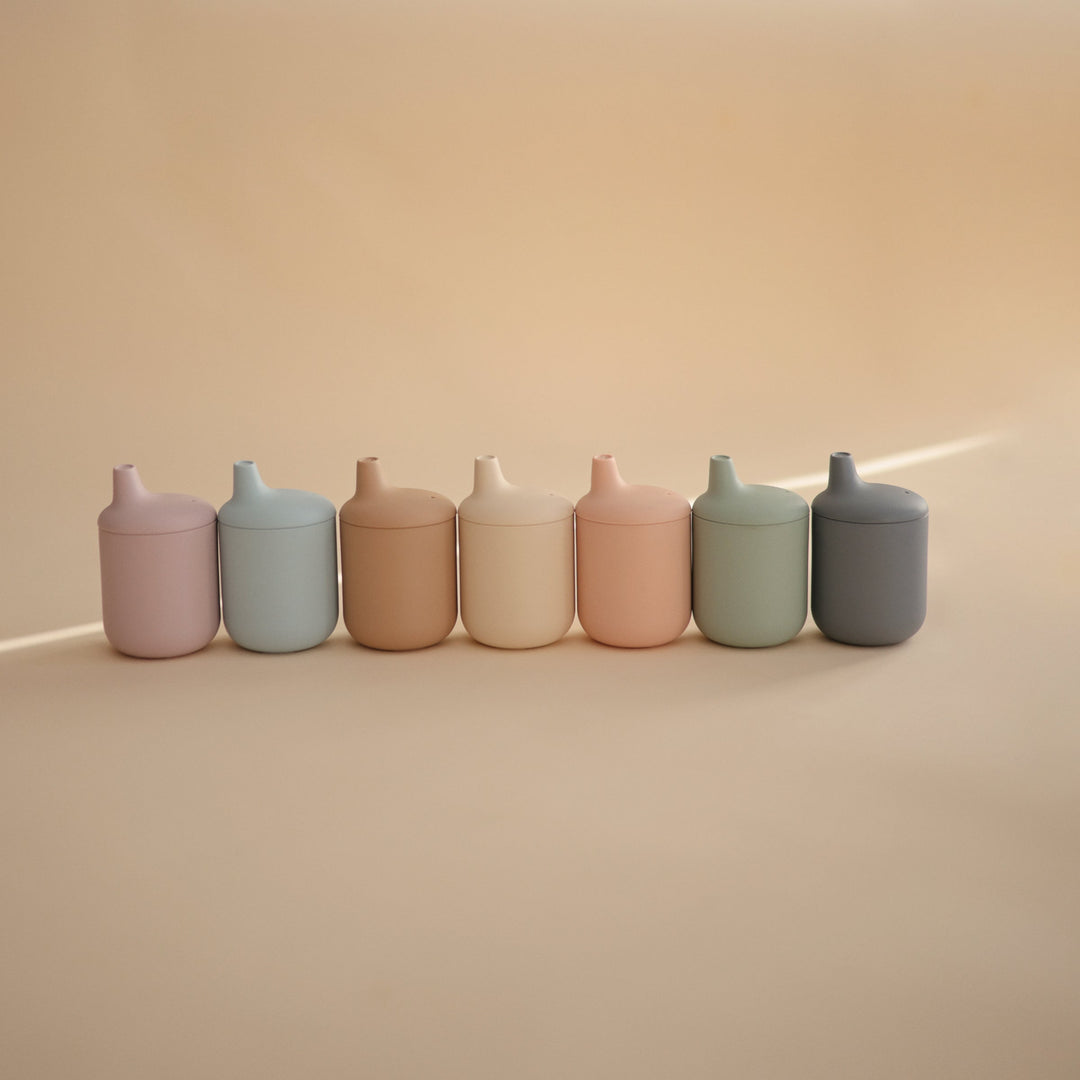 Silicone sippy cup shifting sand mushie meal mushie