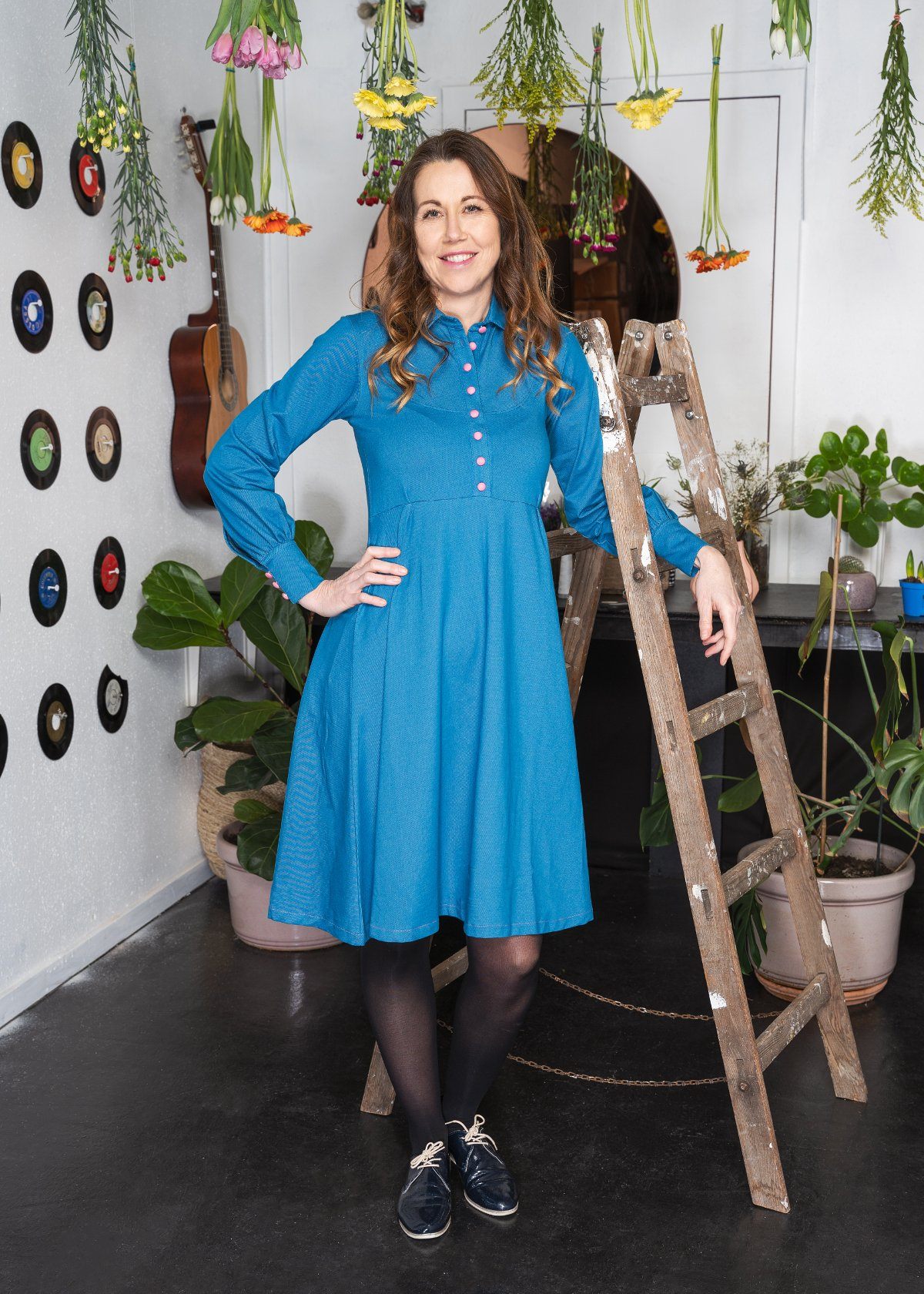 For a vintage day dress - blue sapphire AiA WOMAN AlbaBaby Woman Alba of Denmark