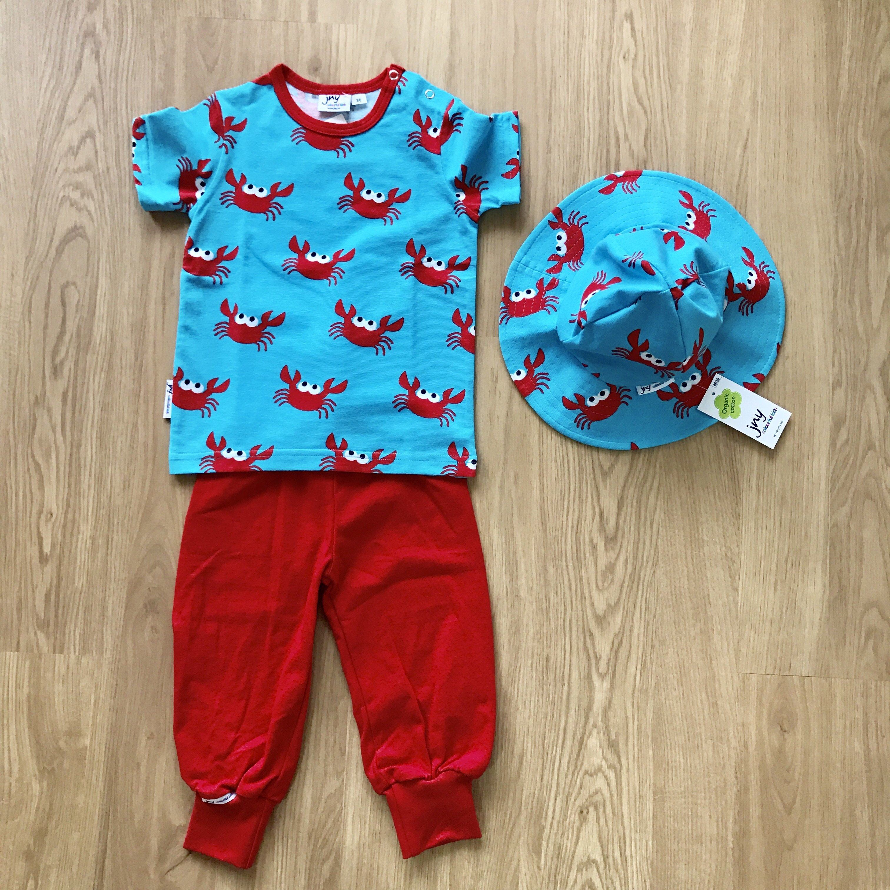 Crab t-shirt Tops JNY colourful kids