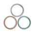 3 mordedores-pulseira pérolas Lilac/Cyan/Soft Peach Teether mushie