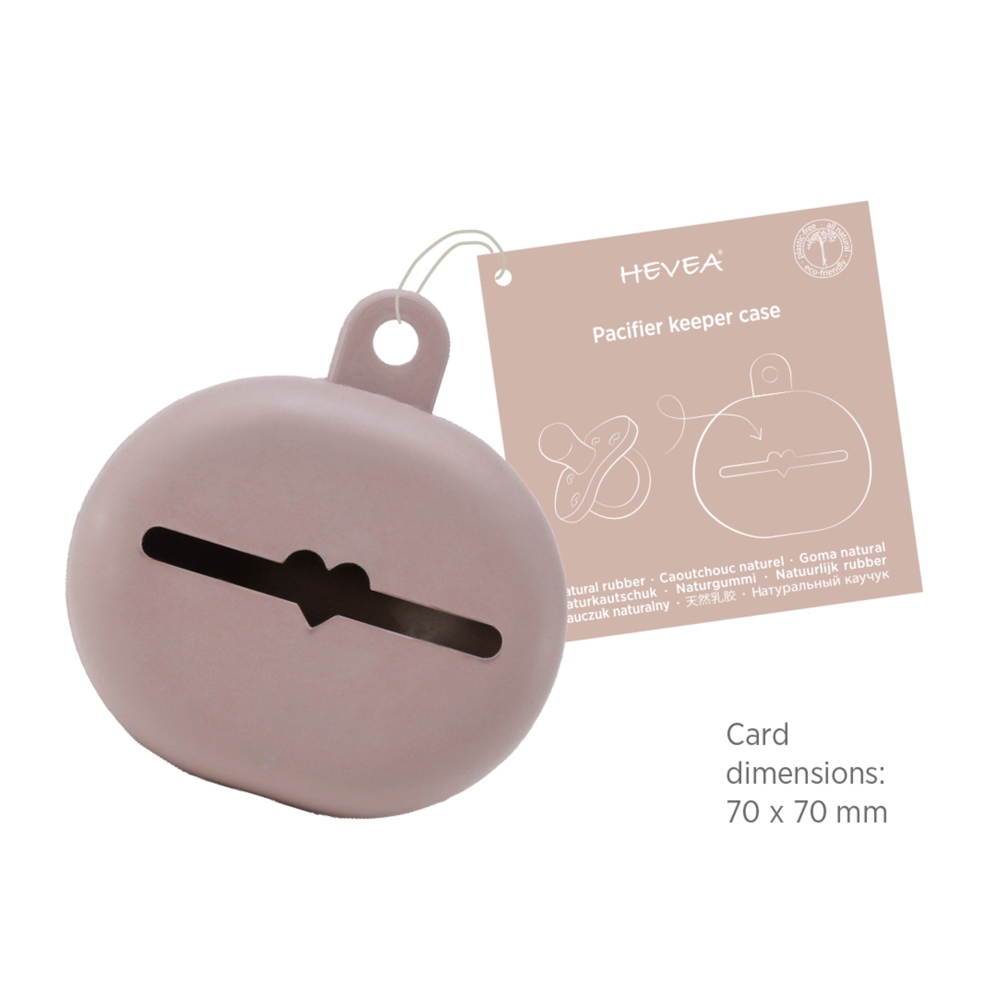 Caixa de borracha natural p/ chupetas tan beige Hevea