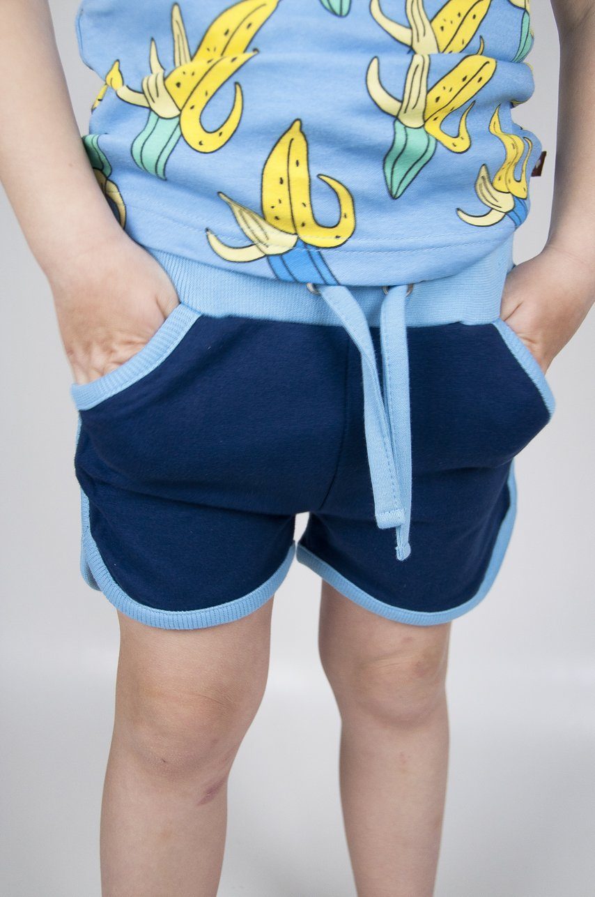Retro running shorts blue Bottoms Moromini