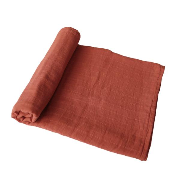 Muslin swaddle auburn mushie muslin mushie