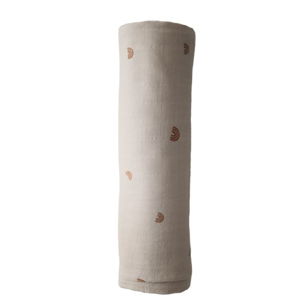 Muslin swaddle rainbow mushie muslin mushie