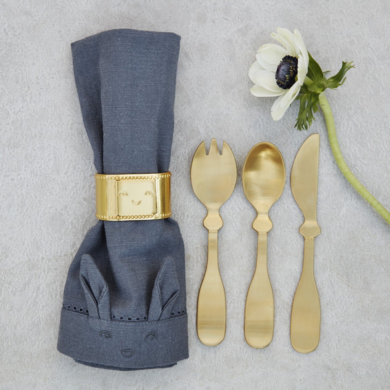 Cutlery set gold dinnerwear Elodie details