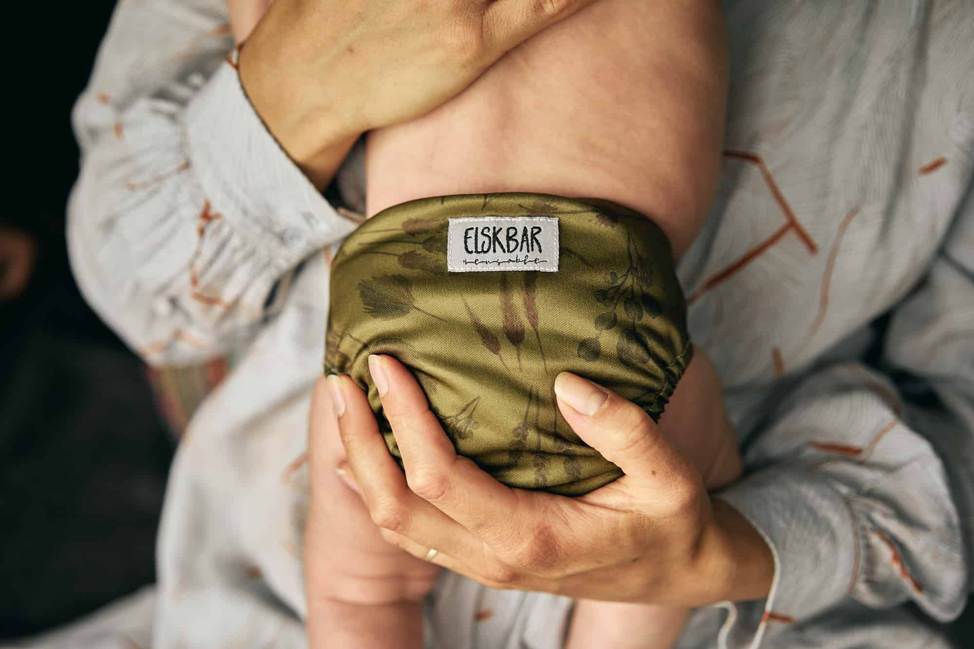 Natural newborn grasses Elskbar Diaper Elskbar