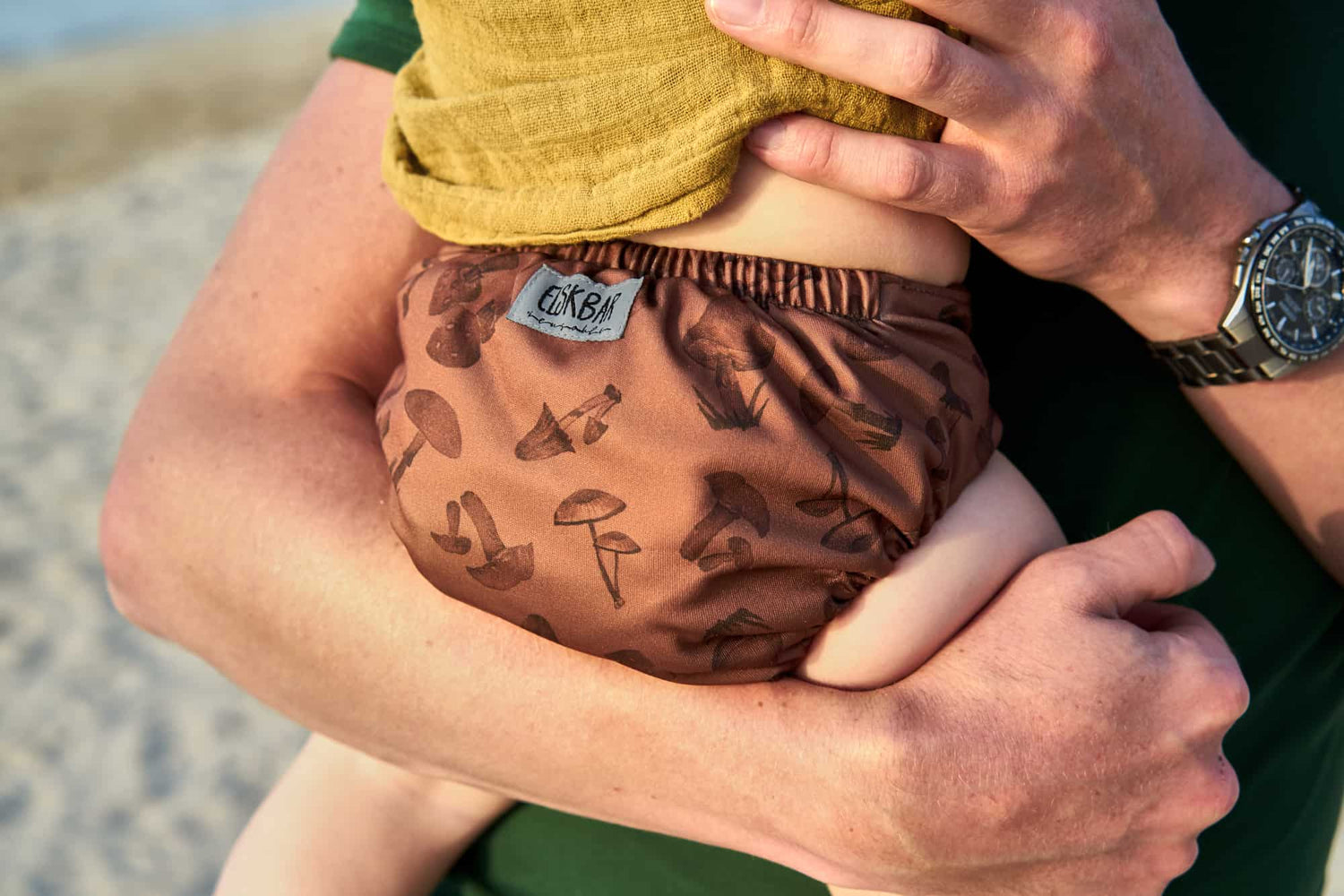 Natural snap-in mushrooms Elskbar Diaper Elskbar