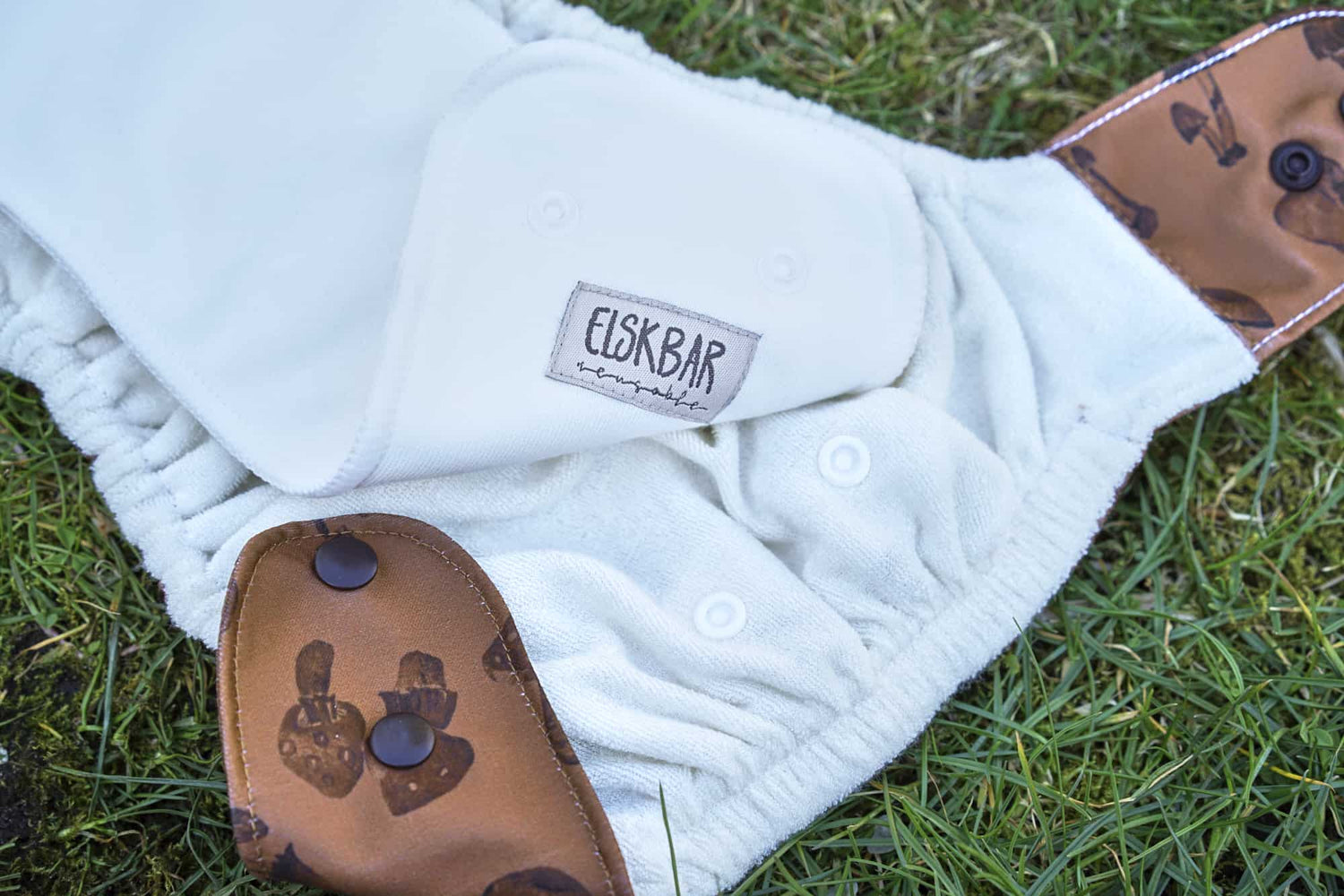 Natural snap-in mushrooms Elskbar Diaper Elskbar