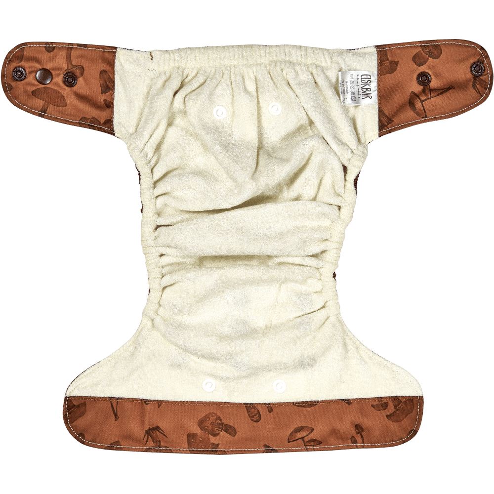 Natural snap-in mushrooms Elskbar Diaper Elskbar