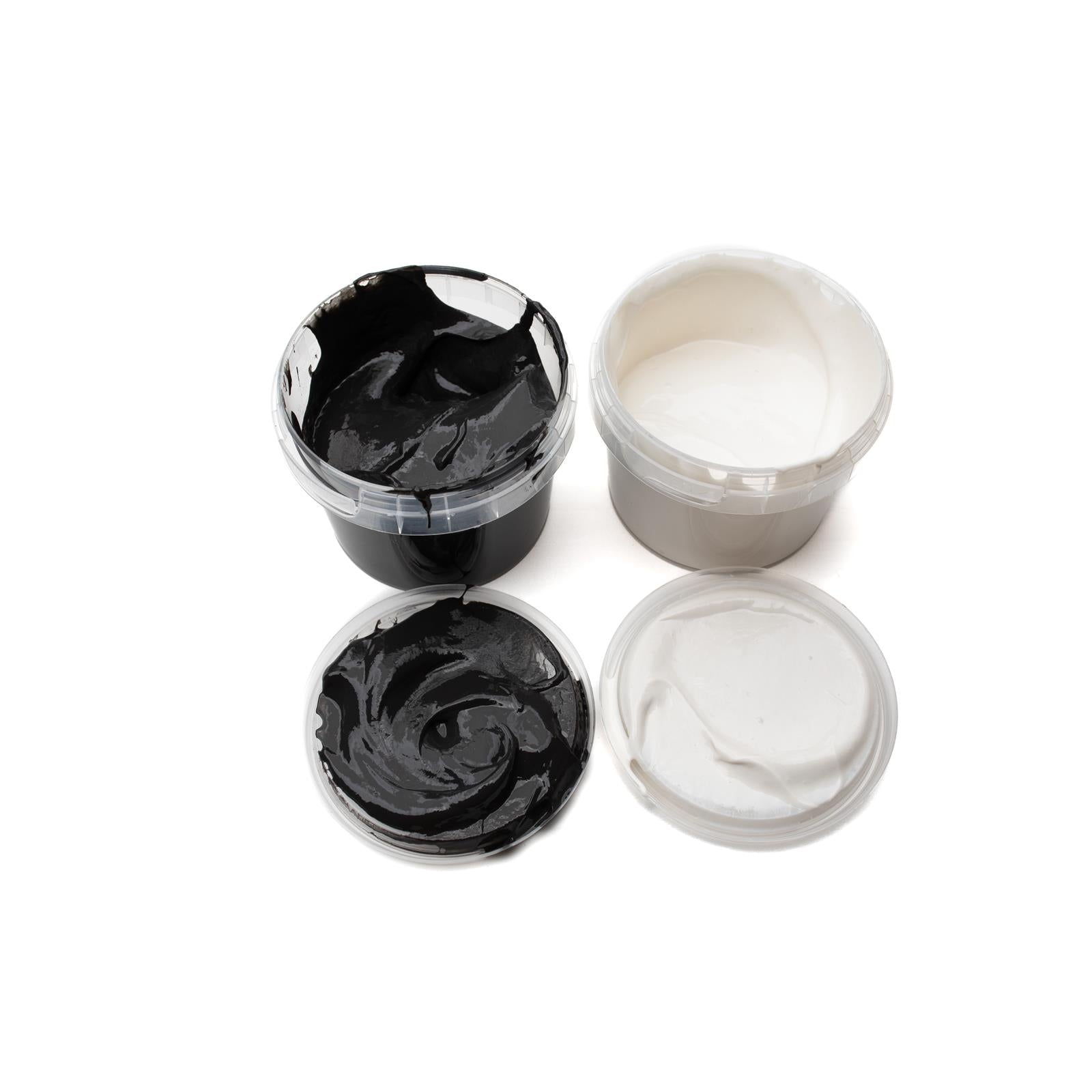 2x tinta de dedo 120 g branca + preta neogrun Toys neogrun