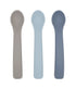 3-pack silicone spoons sky Lille Vilde dinnerware LIlle Vilde