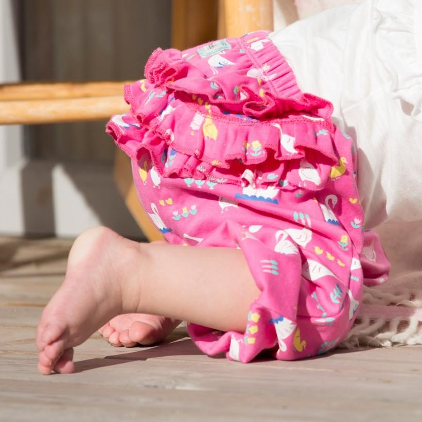 Ruffle trousers - bird babble Bottoms Piccalilly