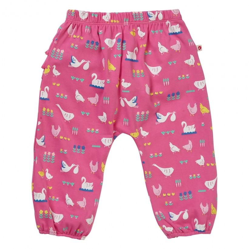 Ruffle trousers - bird babble Bottoms Piccalilly