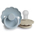 2 chupetas daisy powder blue/sandstone SILICONE Frigg Pacifier FRIGG