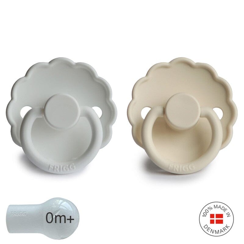 2 chupetas daisy bright white/cream SILICONE Frigg Pacifier FRIGG