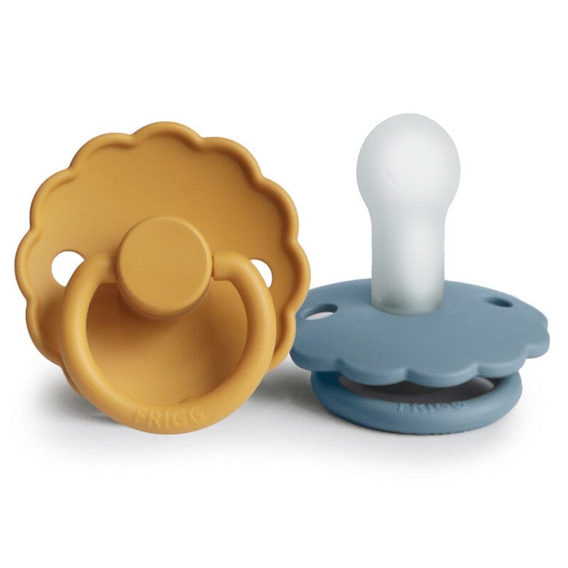 2 chupetas daisy baked honey gold/glacier blue SILICONE Frigg FRIGG