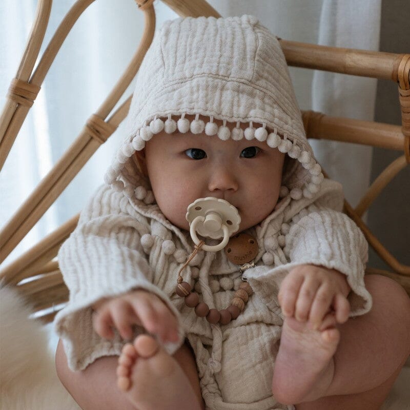 2 chupetas daisy bright white/cream SILICONE Frigg Pacifier FRIGG