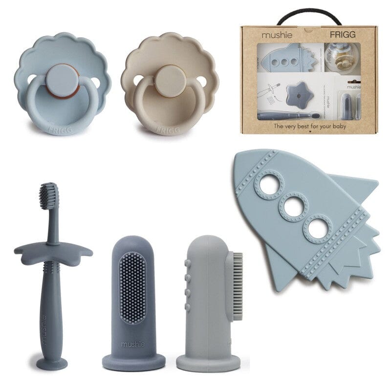 Caixa-presente dentinhos azul celeste Pacifier mushie