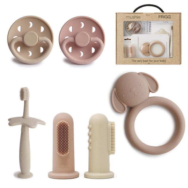 Caixa-presente dentinhos rosa Pacifier mushie